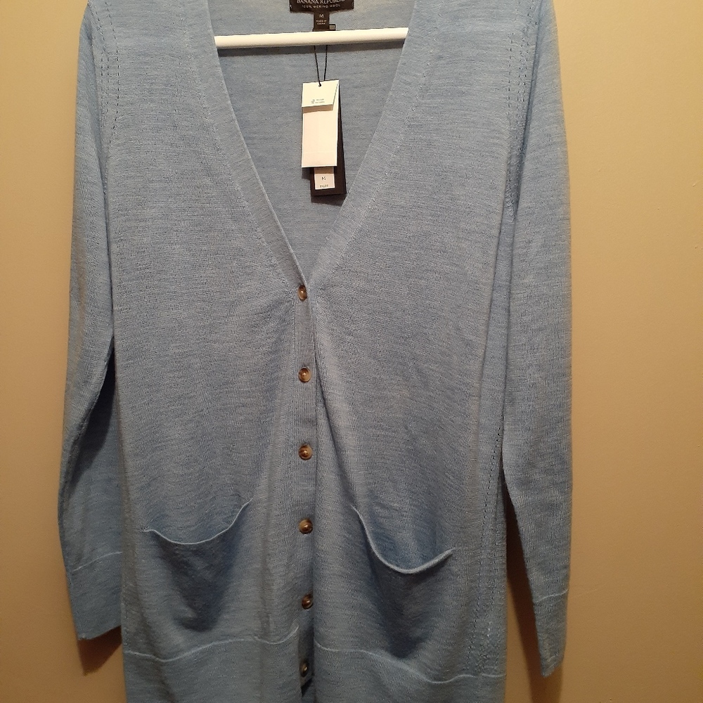 Banana Republic Women's Baby Blue Cardigan